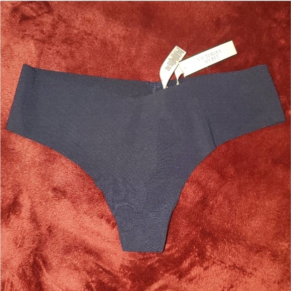 Victoria's Secret No Show Raw Edge Thong Navy Size Extra Small NWT - Picture 9 of 9